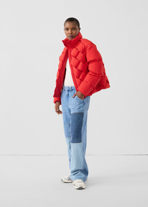 Veste Grand Froid puffer tressée Rouge carmin Alya - JOTT - 4