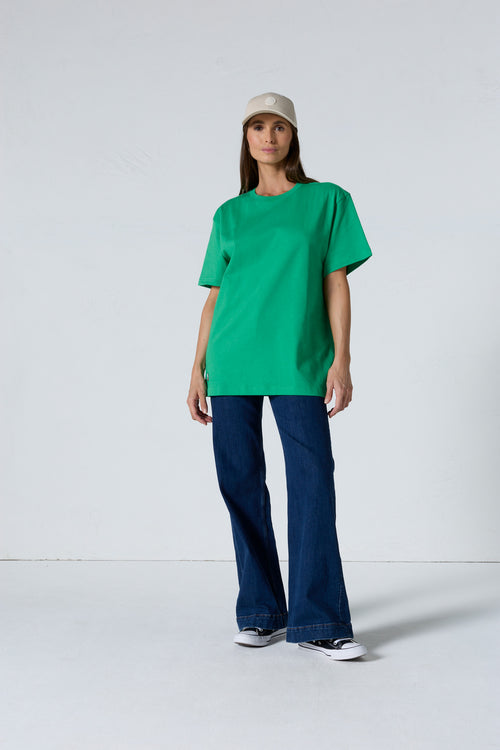 T-Shirt col rond mixte Vert tropical Andrea - JOTT - 3