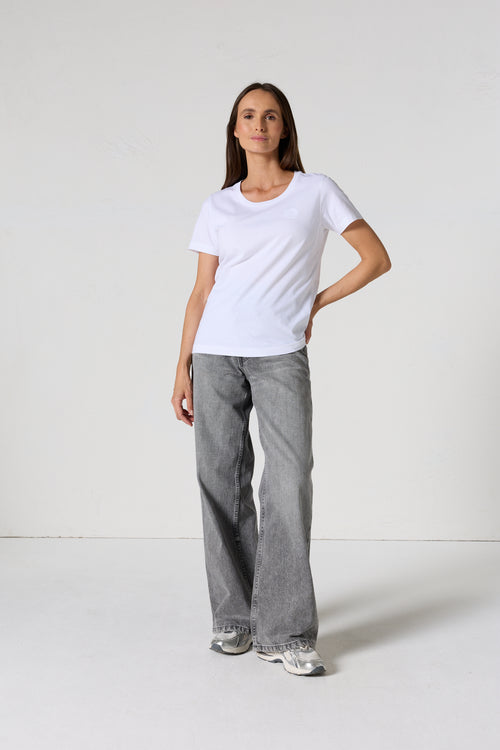 T-shirt à col rond femme en coton Blanc Angel 2.0 - JOTT - 3