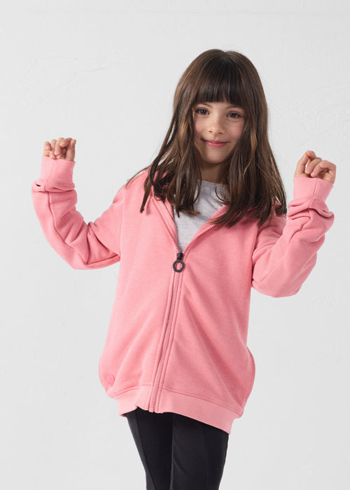 Veste enfant zippée à capuche Vibrant pink Arie - JOTT - 3