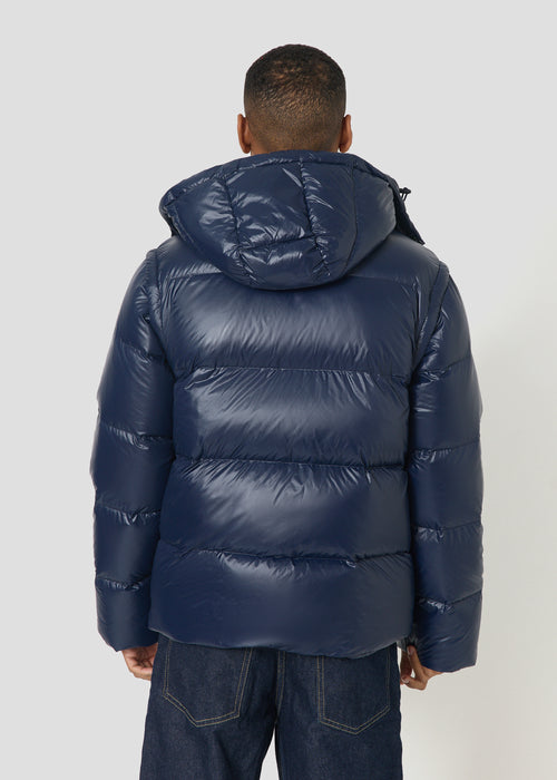 Doudoune Grand Froid manches amovibles Bleu nuit Brody shiny - JOTT - 2