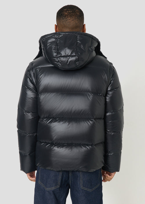 Doudoune Grand Froid manches amovibles Noir Brody shiny - JOTT - 2