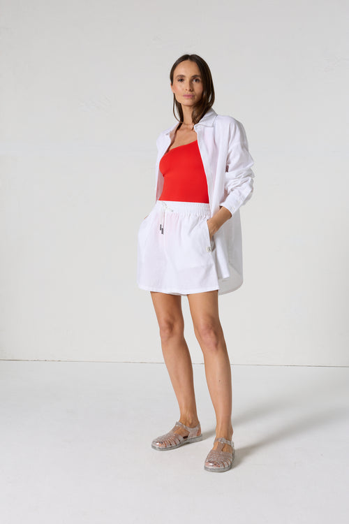 Chemise mixte en lin Blanc Calypso - JOTT - 4