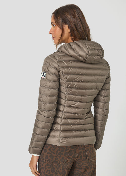 Doudoune légère à capuche Taupe Cloe - JOTT - 3