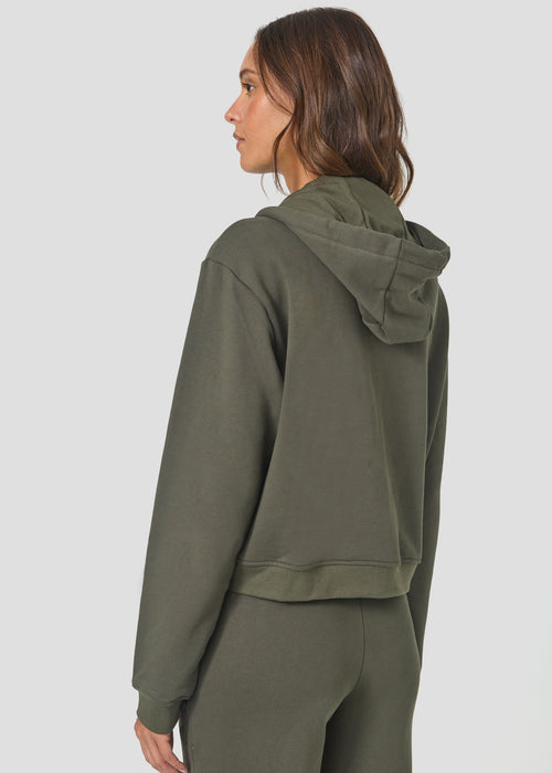 Veste zippée à capuche Army foncé Dalila - JOTT - 2