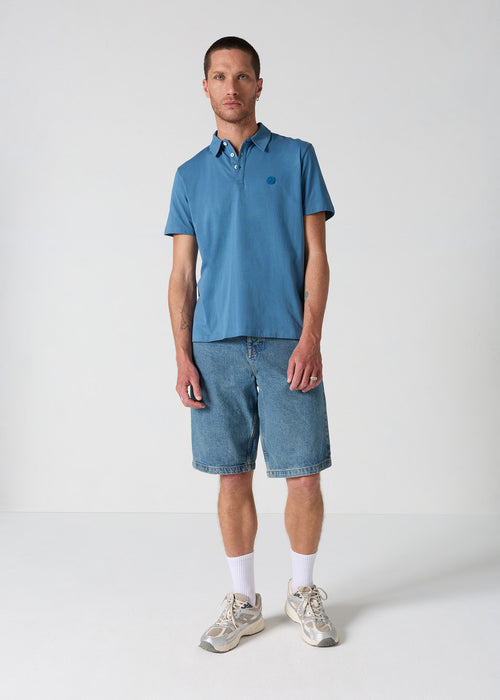 Polo manches courtes Bleu jeans Dario - JOTT - 3