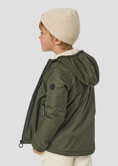 Imperméable doublé enfant Army foncé Glaico sherpa - JOTT - 3