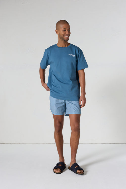 T-shirt col rond mixte imprimé Bleu jeans Kood - JOTT - 3