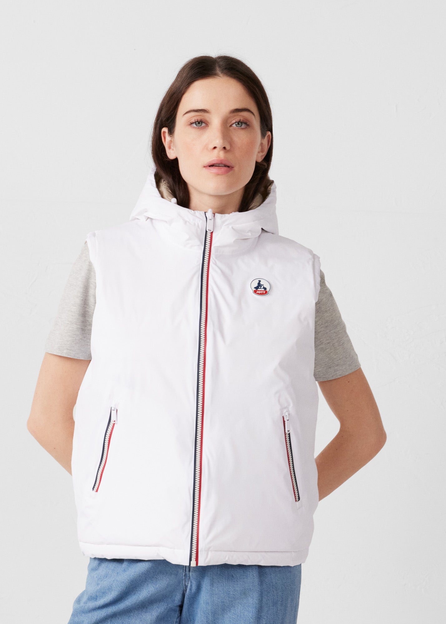 Doudoune sans manches réversible Blanc/Beige Laren - JOTT - 3