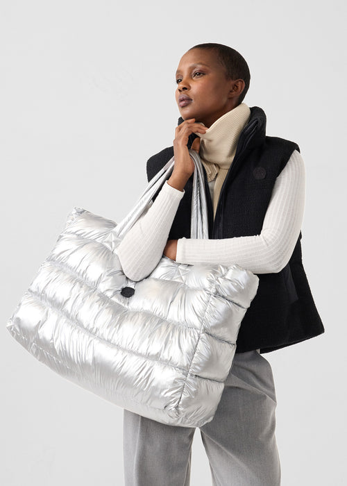 Maxi totebag métallique Argent Leina metallic - JOTT - 2