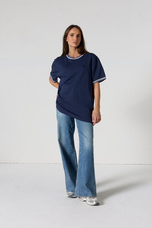 T-shirt col rond mixte Marine Ley - JOTT - 3