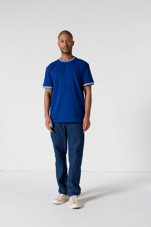 T-shirt col rond mixte Bleu cobalt Ley - JOTT - 3