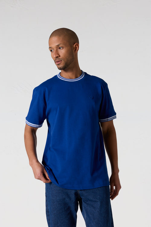 T-shirt col rond mixte Bleu cobalt Ley - JOTT - 4