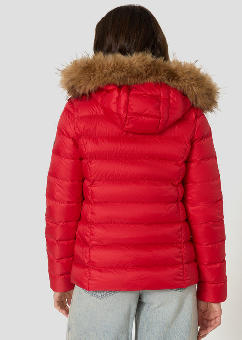 Doudoune à capuche Grand Froid Rouge carmin Luxe - JOTT - 3