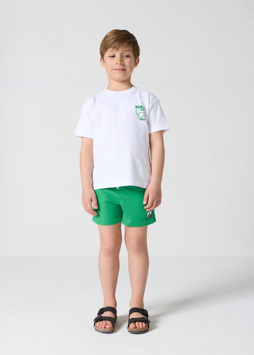 T-shirt enfant col rond imprimé Blanc Mattia - JOTT - 3