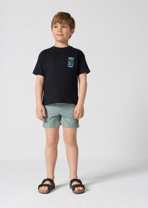 T-shirt enfant col rond imprimé Noir Mattia - JOTT - 3