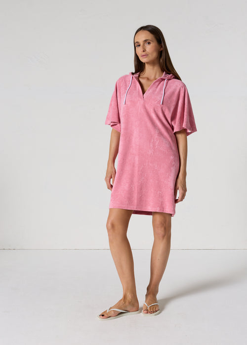 Robe éponge à capuche Pink antique Pearl - JOTT - 3