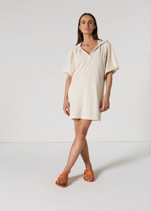 Robe éponge à capuche Naturel Pearl - JOTT - 3