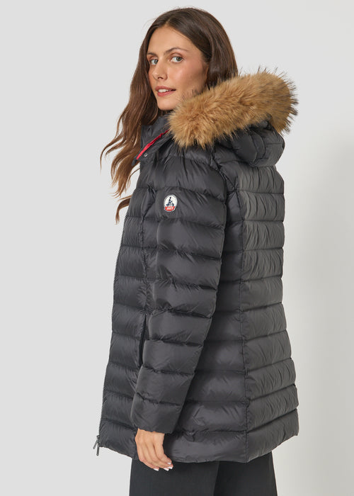 Doudoune mi-longue Grand Froid Noir Perle - JOTT - 3