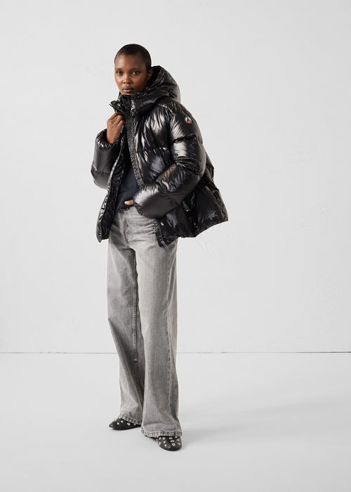 Doudoune Grand Froid puffer Noir Quinn shiny - JOTT - 3