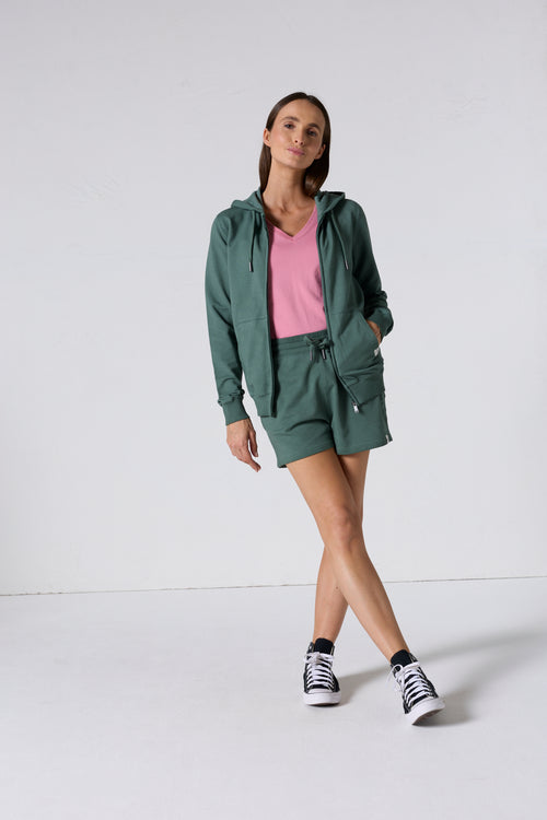 Veste zippée à capuche Vert sauge Sima - JOTT - 4