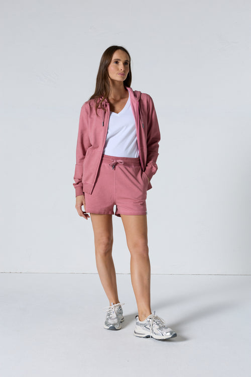 Veste zippée à capuche Pink antique Sima - JOTT - 3