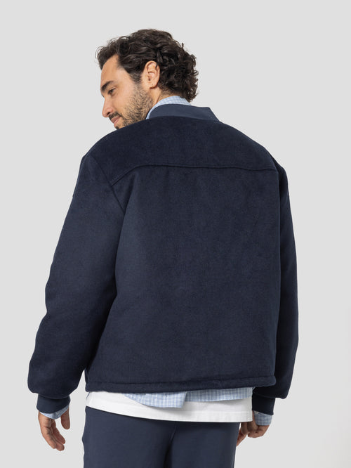 Bomber laine Bleu nuit Skanor - JOTT - 4