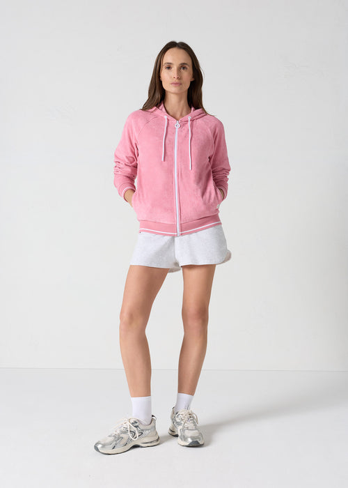 Veste zippée à capuche Pink antique Tellin - JOTT - 3