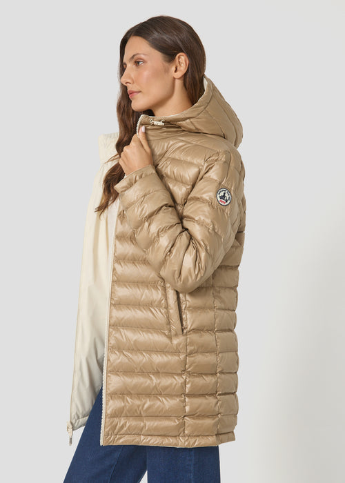 Doudoune longue réversible Naturel/Beige fumé Verone 2.0 - JOTT - 2