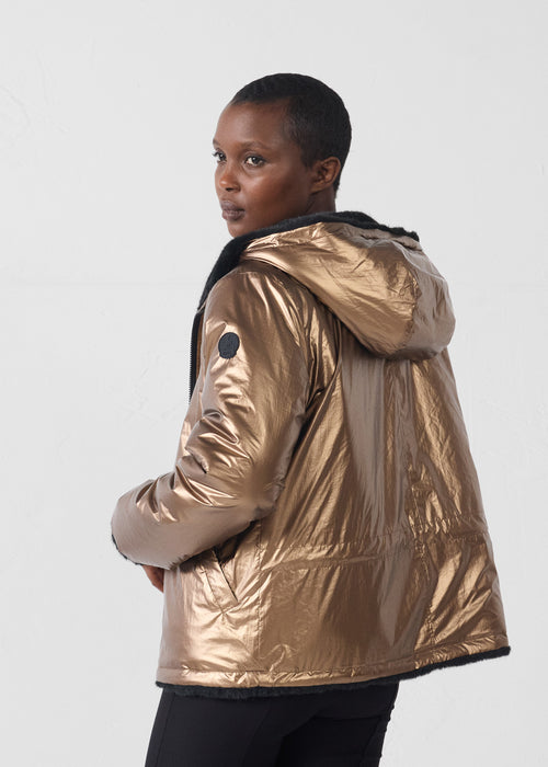 Doudoune fausse fourrure Noir Zora - JOTT - 4