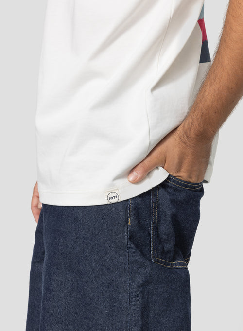T-shirt col rond imprimé au dos Blanc Amael - JOTT - 2