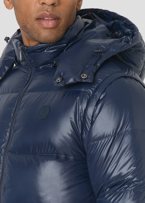 Doudoune Grand Froid manches amovibles Bleu nuit Brody shiny - JOTT - 3