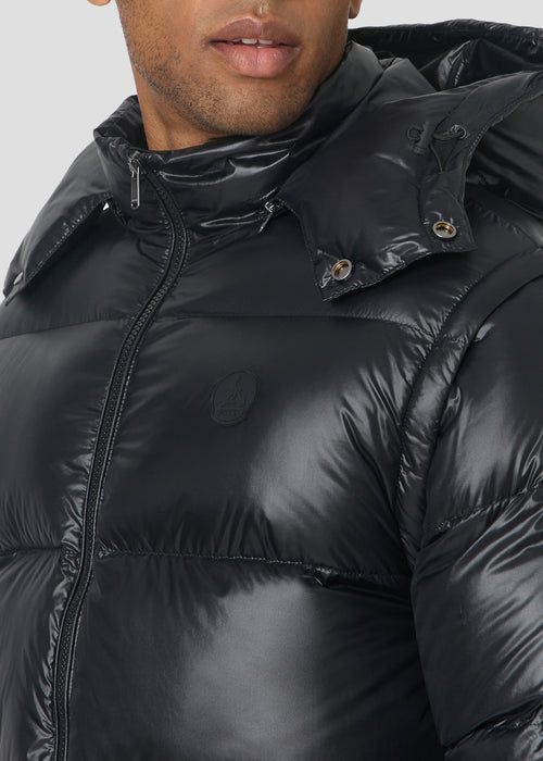 Doudoune Grand Froid manches amovibles Noir Brody shiny - JOTT - 3