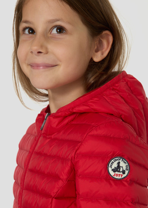 Doudoune légère à capuche enfant Rouge carmin Carla - JOTT - 4