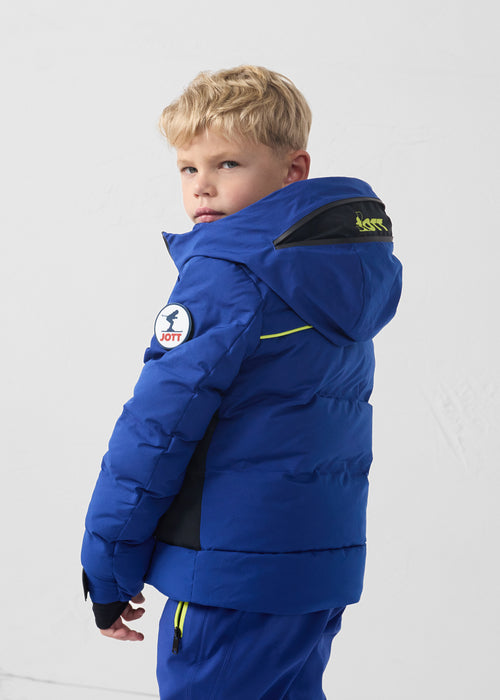 Veste de ski enfant Grand froid Bleu cobalt Cembros - JOTT - 5