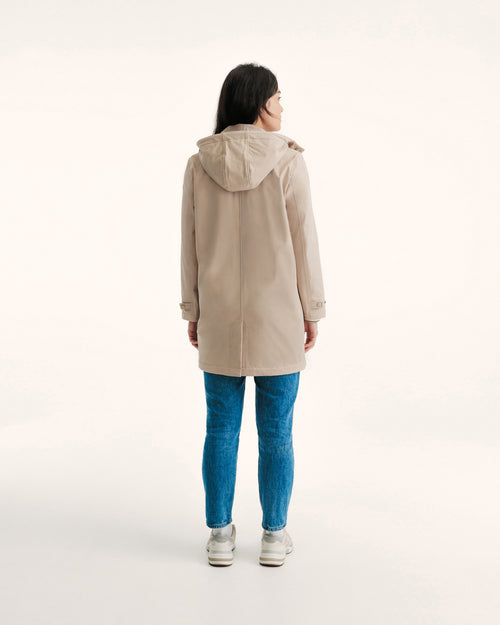 Imperméable à capuche amovible Beige Corinthe - JOTT - 2