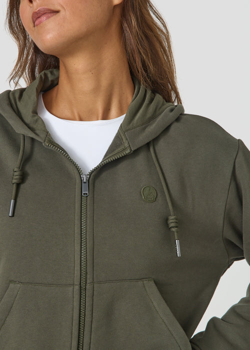 Veste zippée à capuche Army foncé Dalila - JOTT - 3