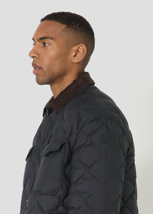 Doudoune légère col chemise Noir Echo - JOTT - 4