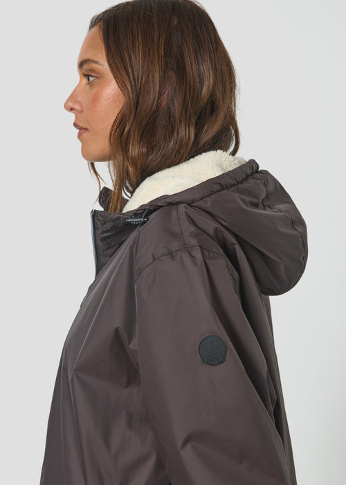 Imperméable Mixte doublé Café noir Glaic sherpa - JOTT - 5