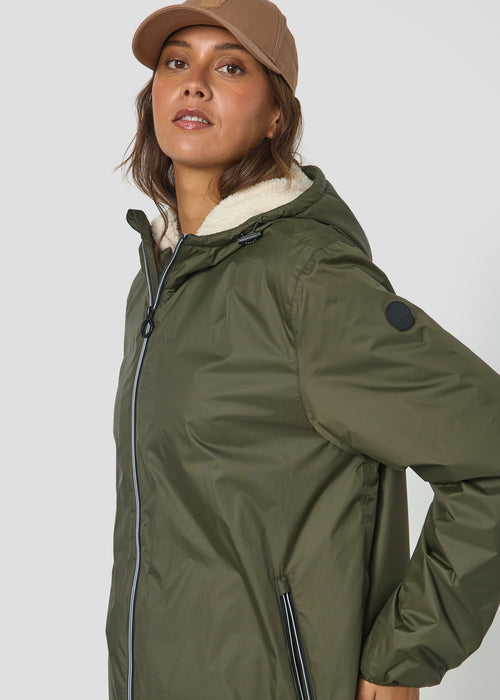 Imperméable Mixte doublé Army foncé Glen sherpa - JOTT - 5
