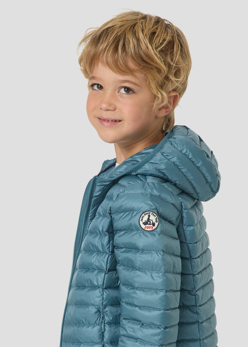 Doudoune légère à capuche enfant Bleu tempête Hugo - JOTT - 4