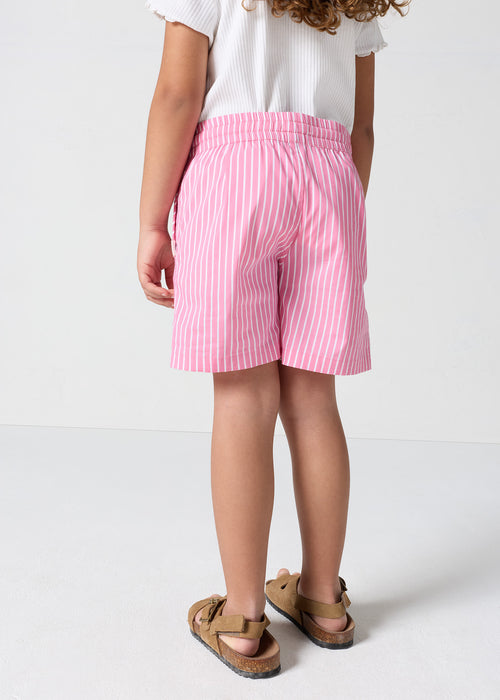 Bermuda enfant en popeline Pink antique rayé Joe stripe - JOTT - 4