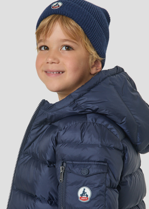 Doudoune enfant à capuche Grand Froid Marine Kazan - JOTT - 4