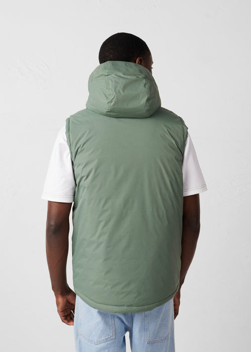 Doudoune réversible sans manches Vert sauge/Sable fumé Leudal - JOTT - 3
