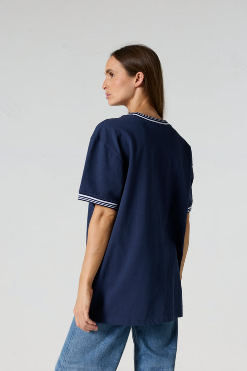 T-shirt col rond mixte Marine Ley - JOTT - 4