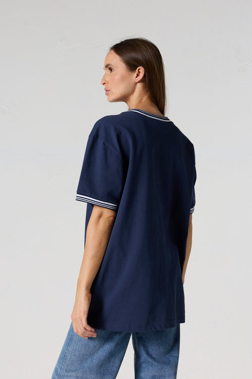 T-shirt col rond mixte Marine Ley - JOTT - 4