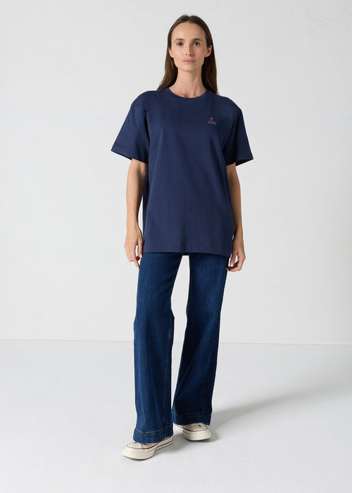 T-shirt col rond mixte Marine Lipe - JOTT - 5