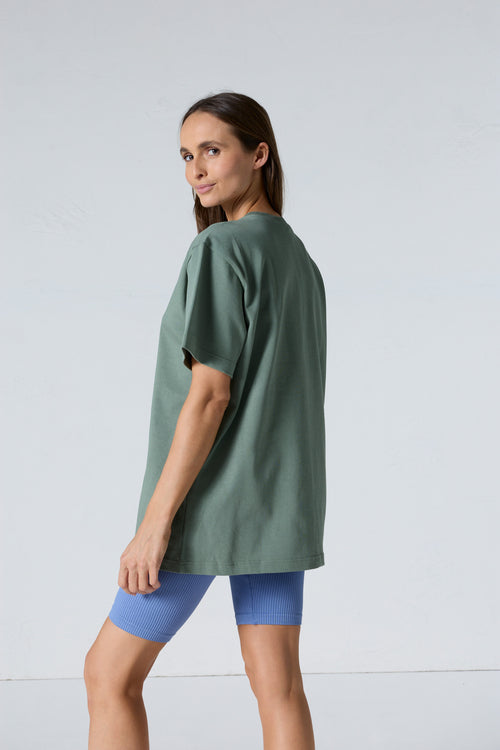 T-shirt col rond mixte Vert sauge Lipe - JOTT - 4