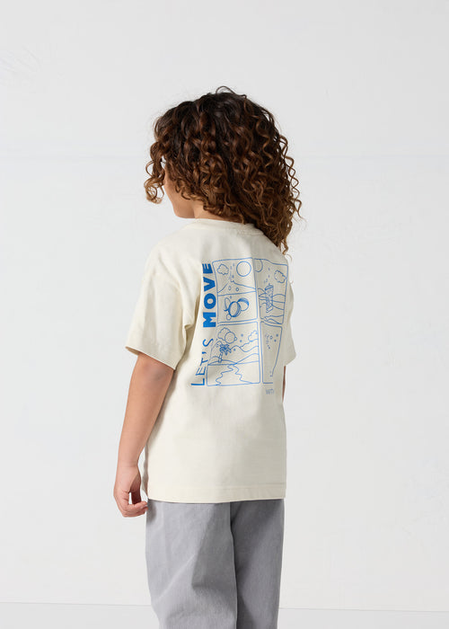 T-shirt enfant col rond imprimé Naturel Mak - JOTT - 4
