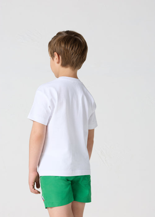 T-shirt enfant col rond imprimé Blanc Mattia - JOTT - 4